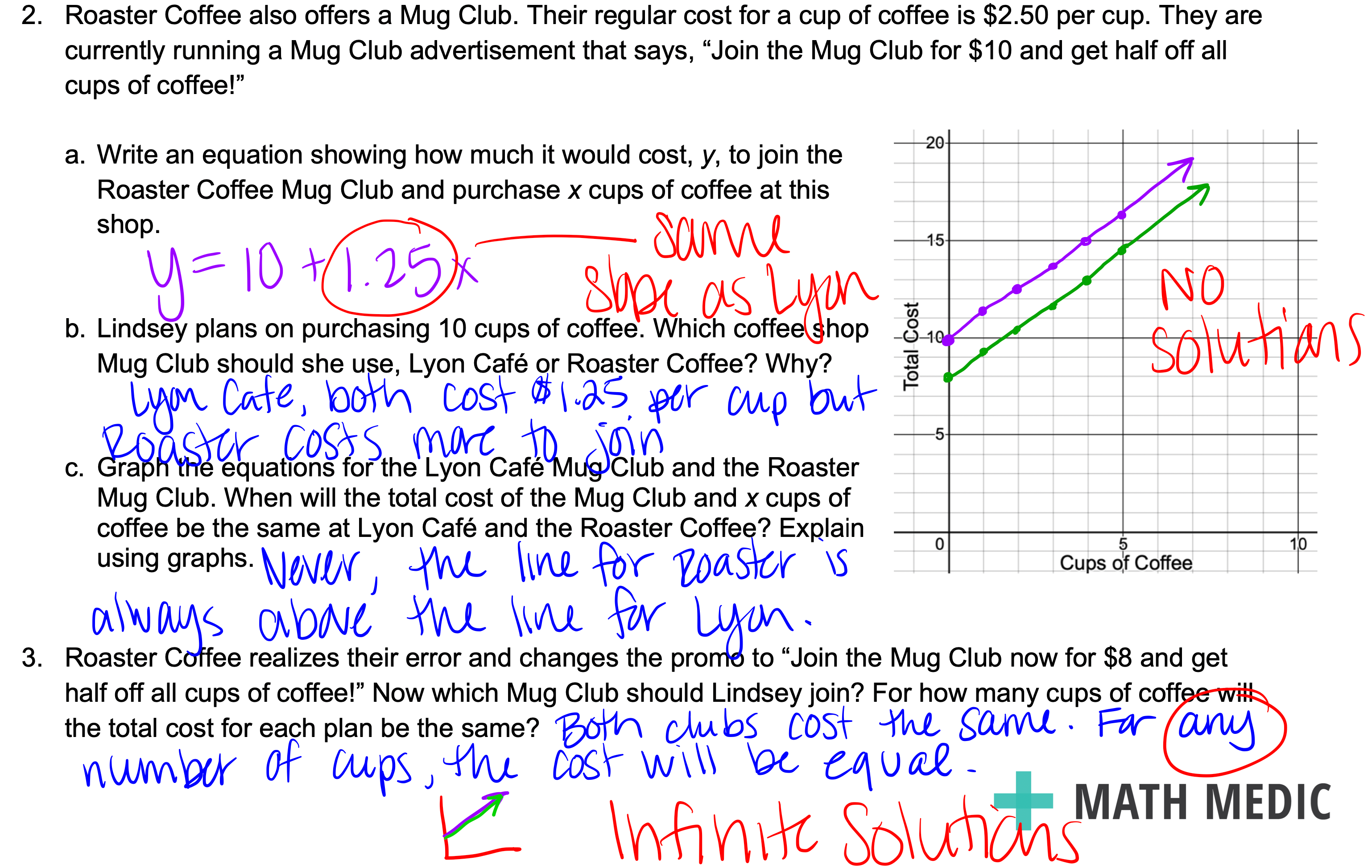 math medic pre calc lesson 1.2 homework answer key